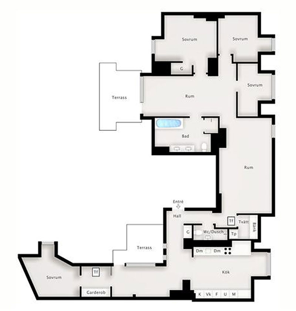 modernes-weißes-penthouse-plan