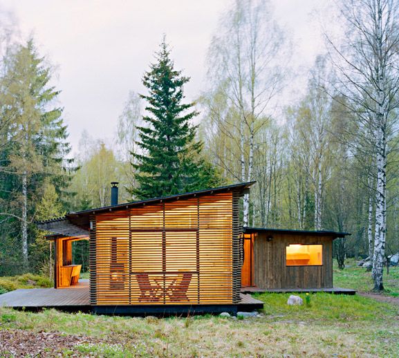 natürliche-Materialien-Holzkonstruktion-Haus-Wald