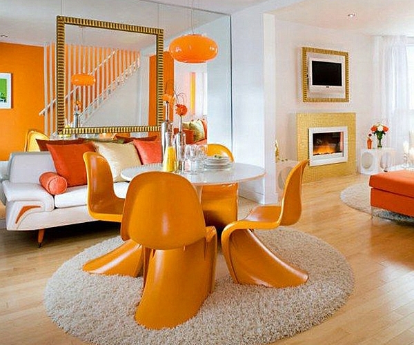 oranges-Esszimmer-Design-Farb-Tendenzen-2012