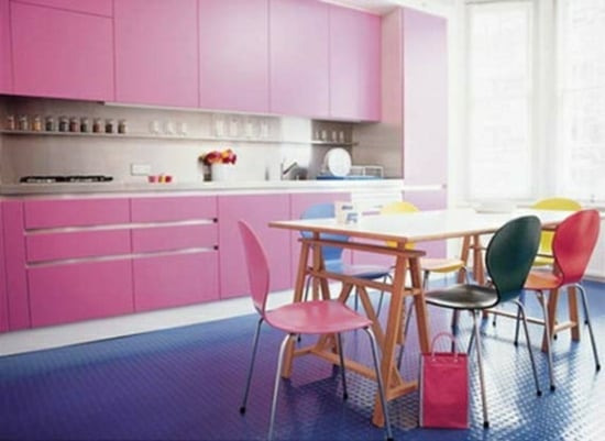 rosa-Küchenschränke-Küche-Design-Trends