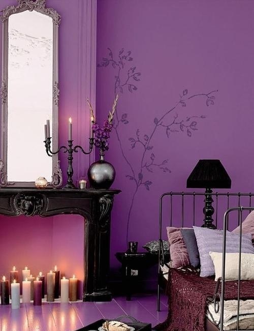 shabby-chic-tiefe-violettes-schlafzimmer