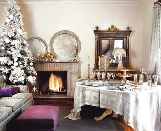 silberne-Dekoration-Weihnachten