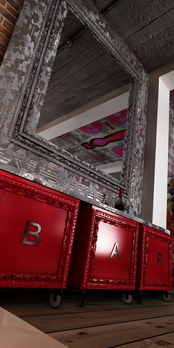 Modernes Loft Wohnung Interieur für Junggesellen von PAPOS Design