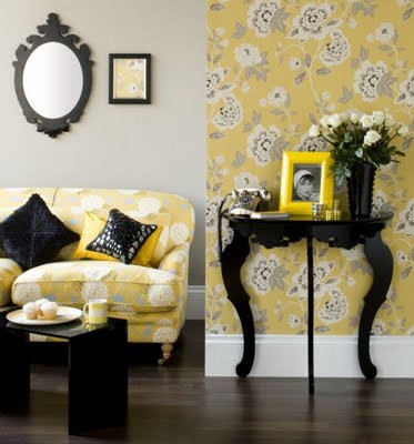vintage-interieur-design-gelb-schwarz