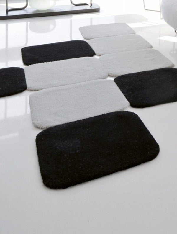 Chach-Teppich-schwarz-weiß