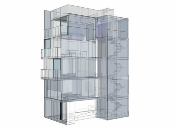 Das-moderne-Stadthaus-Carl-Turner-Architects-aufbaumodell