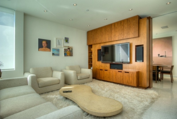 Holzpaneele-Wohnzimmer-moderne-Inneneinrichtung
