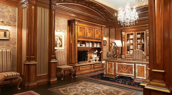 Luxus-beige-Kabinett-Holzmöbel