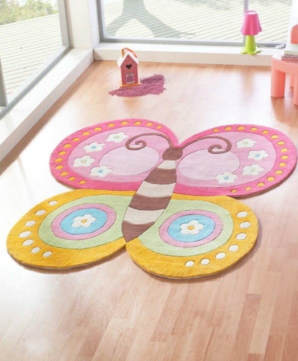 Schmetterling-Kinderteppich-Mädchen