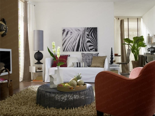 Wohnzimmer-mit-safari-design