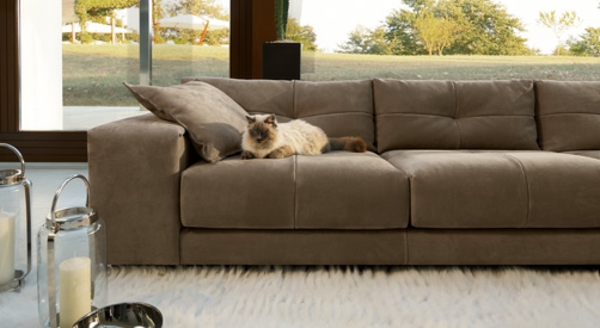 elegantes-beige-Ledercouch-Gamma