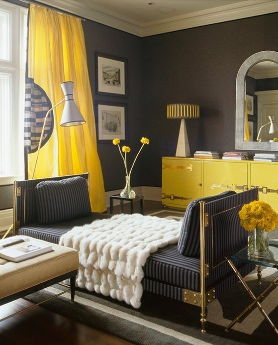 gelb-schwarz-wohnzimmer-inneneinrichtungsideen