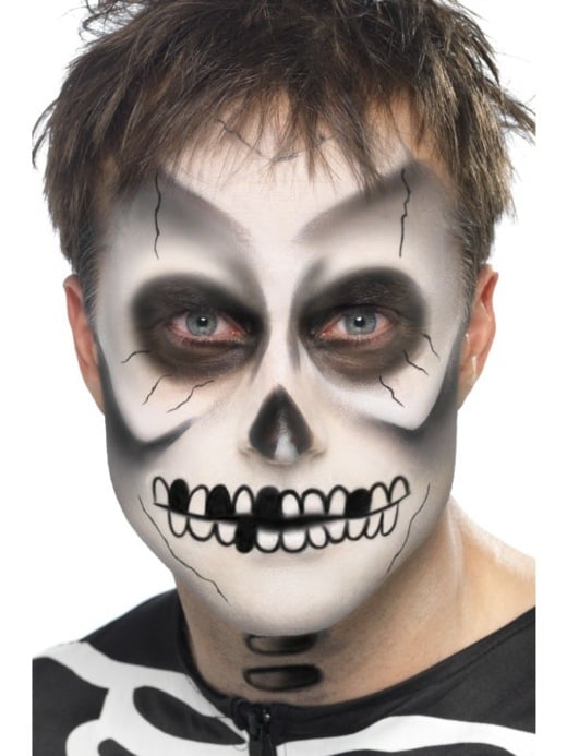 halloween-skelett-makeup-männer