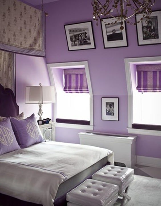 lila-Schlafzimmer-mit-Dachschräge