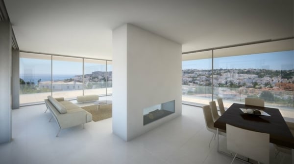 minimalistisches-weißes-wohnzimmer-design