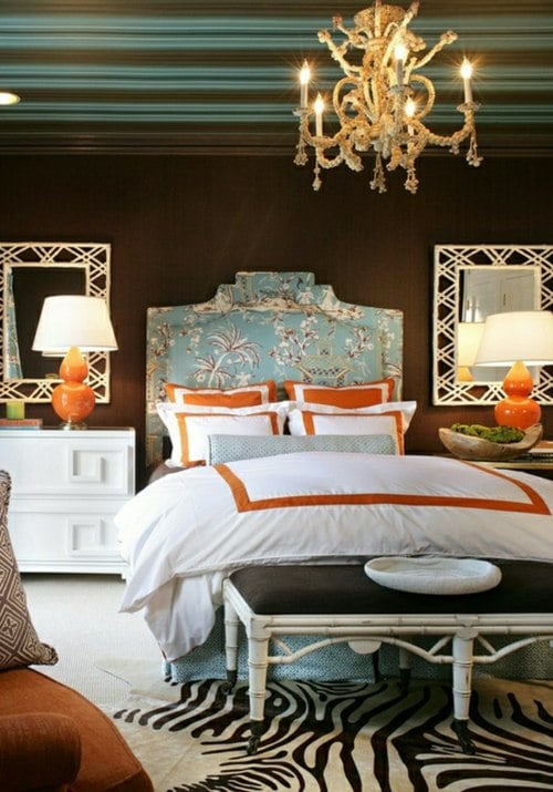 orientalisches-Schlafzimmer-braun-orange