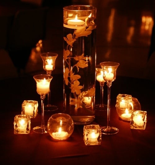 romantische-Kerzen-Hochzeitstisch