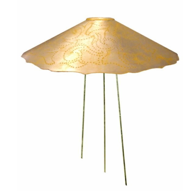 vergoldete-Stehlampe-Metall