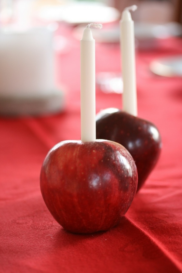 Apfel-Kerzenhalter-Weihnachten-Tischdeko-basteln