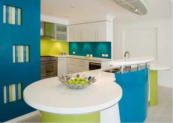 Art-Deco-Küche-frisches-design-blau-grün
