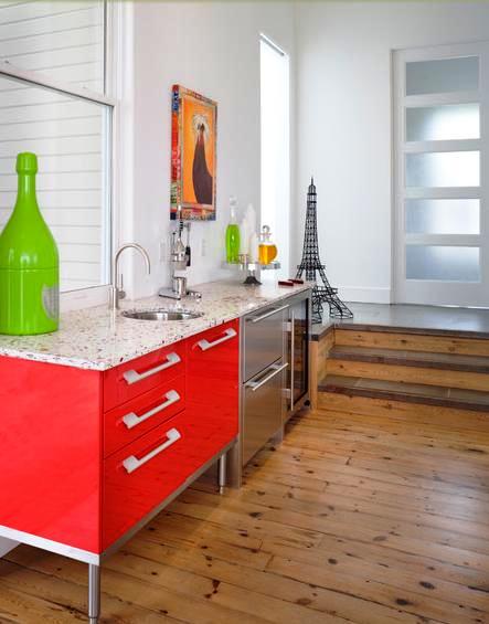 Art-Deco-Küche-kräftige-farbe-küchenschrank
