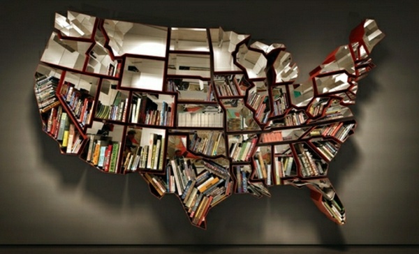 Bücherregal-Mappe-USA