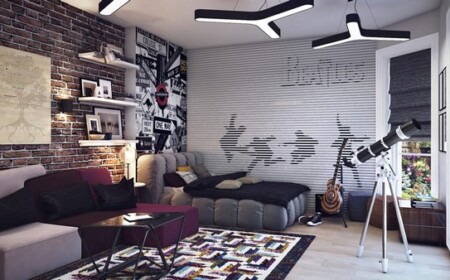 Backsteinwand-Teenager-Zimmer-Wandtattoo