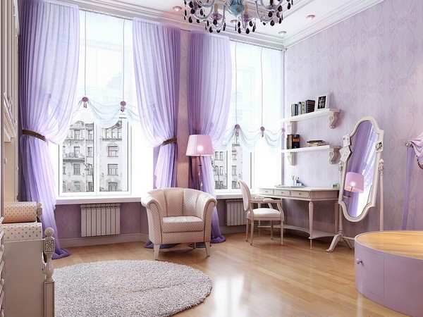 Einfarbige-lila-Vorhange-grosses-Wohnzimmer