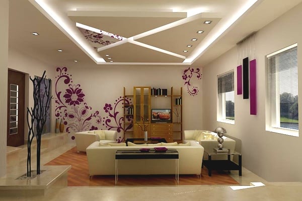 Ideen-zur-Deckengestaltung-beleuchtung-wohnzimmer