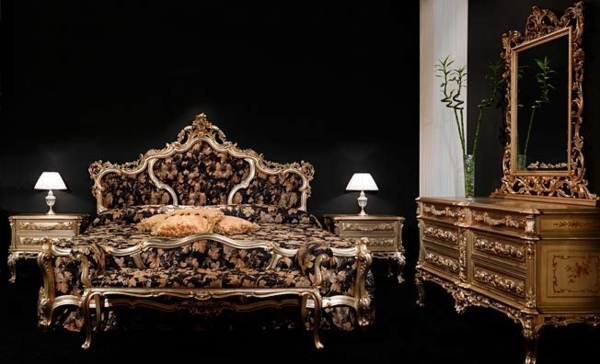 Königliche-reichverzierte-schlafzimmer-Möbel-Meroni