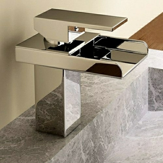 Marmor-Waschbecken-Wasserhahn-Design