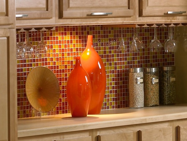 Orange-Küche-vasen
