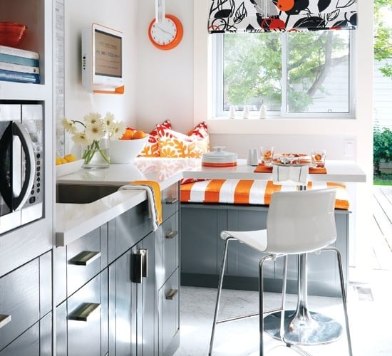 Orange-accessoire-stahlerne-akzente-küche
