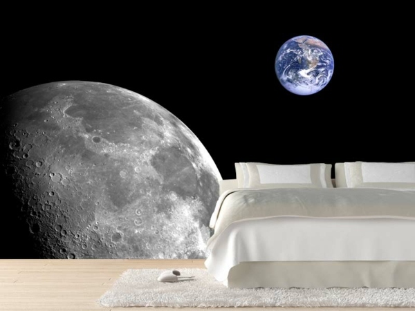 Schlafzimmer-Mond-Fototapete-elegante-Idee
