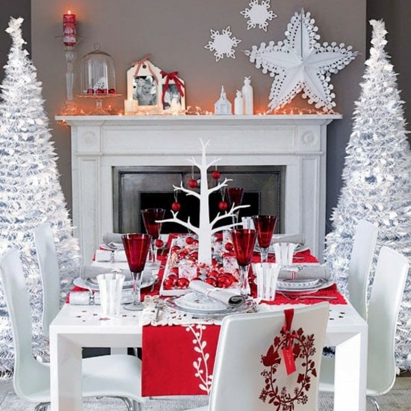 Tischdeko-Weihnachten-rot-weiß