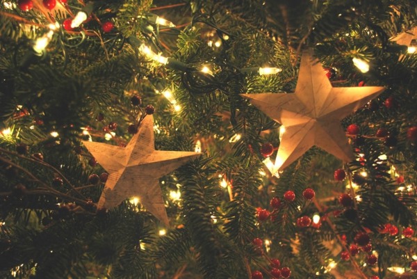 Weihnachtsbaum-Sterne-basteln