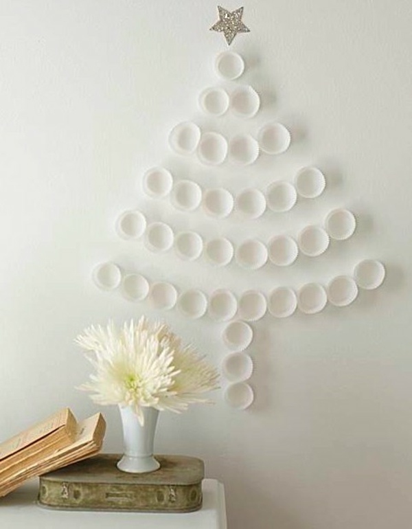 Weihnachtsdekoration-Wand-Weihnachtsbaum-basteln