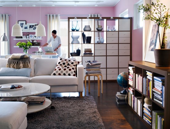 Wohnzimmer-Design-Ideen-IKEA-raumteiler-schrank