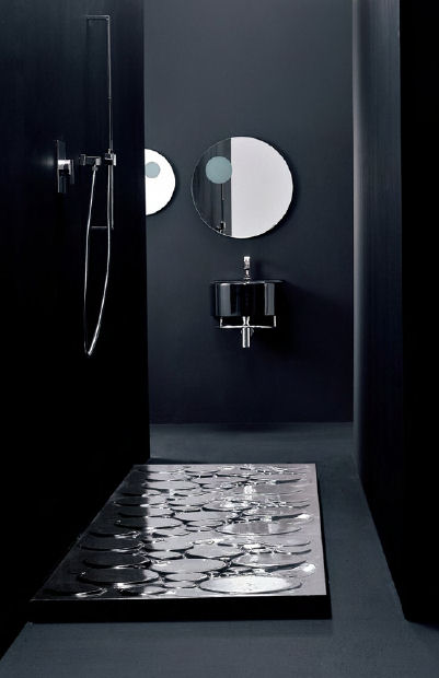 designer-ganz-schwarzen-Badezimmer-Design