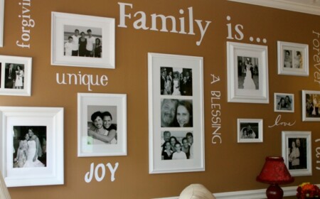 familienfotos an die wand wandtattoos familie ist bilderrahmen weiss