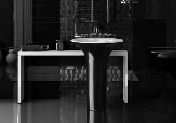 ganz-schwarzen-Badezimmer-Design-waschbecken