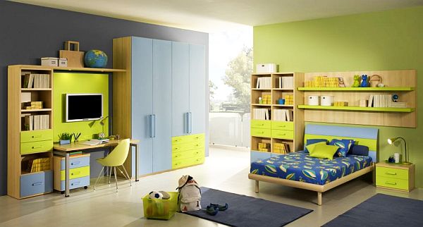 gelb-grüne-Einrichtung-Jugendzimmer