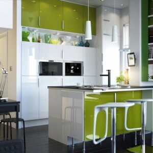 grüne-Küchentheke-modernes-Design