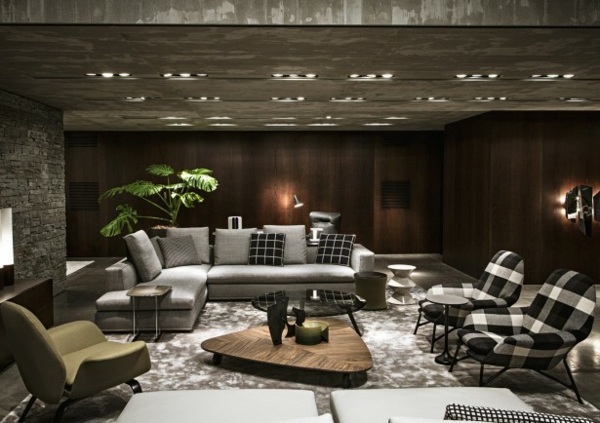 luxuriöses-Wohnzimmer-Möbel-grüne-Sessel