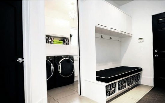moderne-schwarz-weiße-Waschküche-Idee