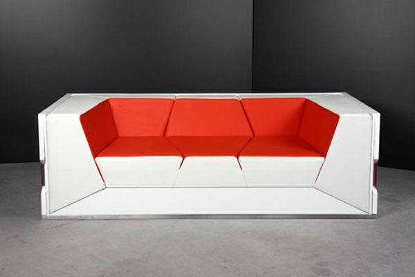 modernes-orange-weißes-Boxetti-Sofa-Set