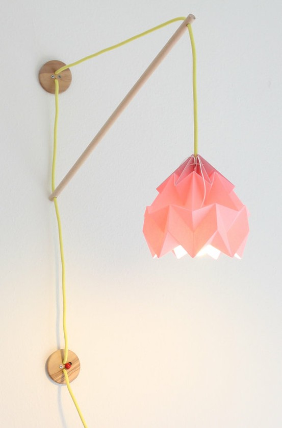 papierlampe-origami-rosa-lapmenschirm