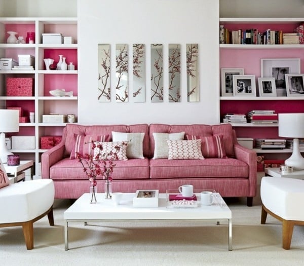 rosa-farbiges-Wohnzimmer