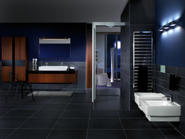 Ein Luxusgefuhl Herrscht Im Schwarzen Badezimmer Design