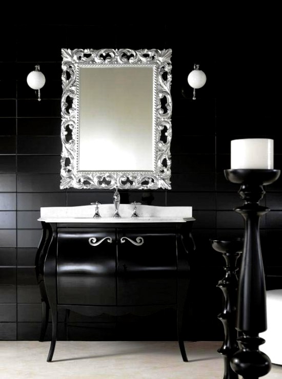 schwarzer-schrank-badezimmer-königlichem-stil